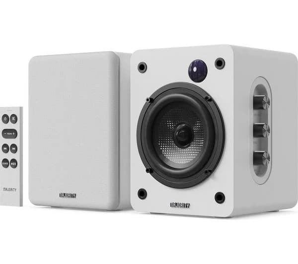Majority D50X Powered Bookshelf Speakers, White | W-1000003125