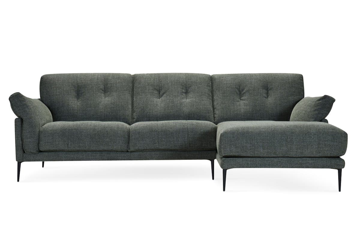 Josie 2.5 Seater Small Chaise Sofa | Fabric | Dark Green