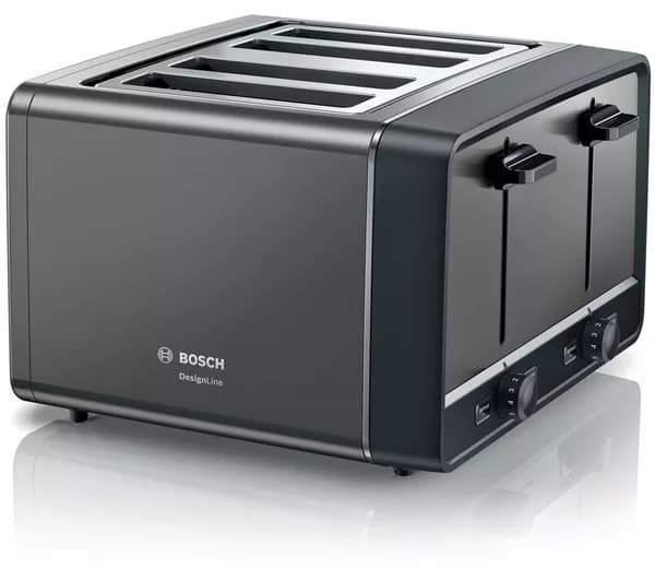 BOSCH DesignLine Ergo TAT5P445GB 4-Slice Toaster – Anthracite