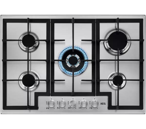 AEG HGB75400SM 75 cm Gas Hob - Stainless Steel