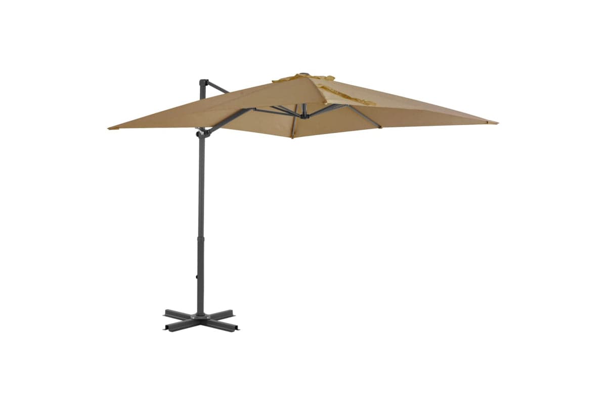 vidaXL 44619 Cantilever Umbrella With Aluminium Pole Taupe 250x250cm