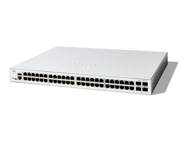CISCO - Catalyst 1300-48T-4X - Switch - L3 - Managed - 48 x 10/100/1000Base-T + 4 x 10 Gigabit SFP+ - rack-mountable