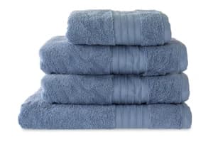 Cotton Terry Towel Set (Hand + Bath + Bath Sheet) - Denim