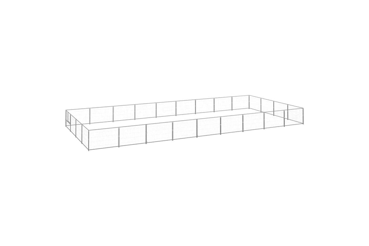 Vidaxl Dog Kennel Silver 36 M Steel