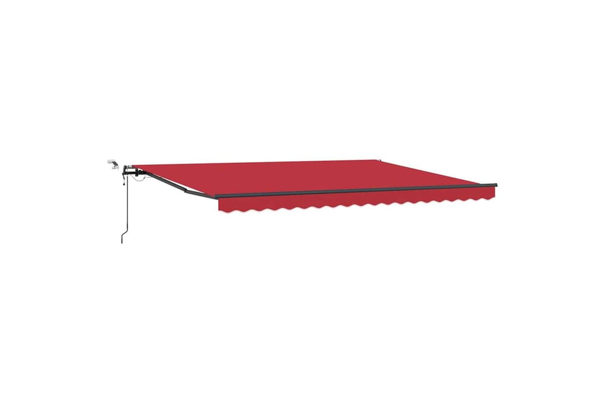 Vidaxl Retractable Awning With Red 450 X 350 Cm Fabric