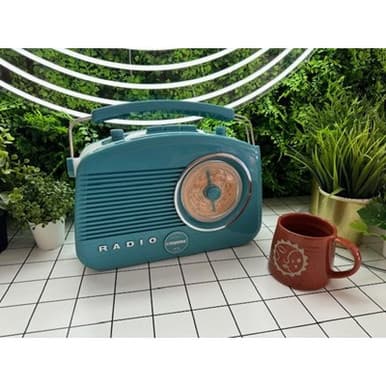 Steepletone Brighton Classic Retro style Radio, FM , MW  & LW - Duck Egg | BRIGHTONBEBT