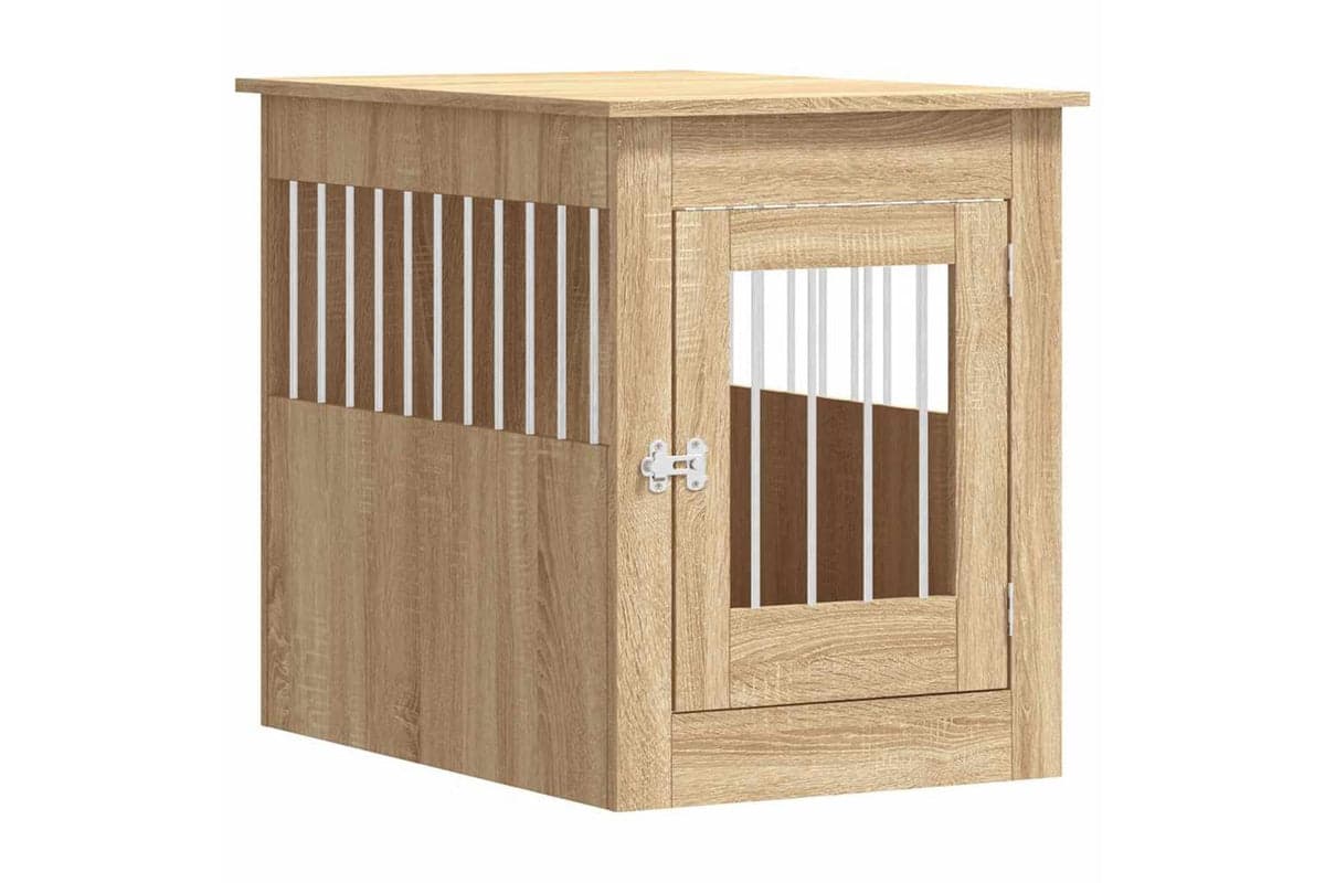 Dog Crate Furniture Sonoma Oak 55x80x68 Cm Engineered Wood