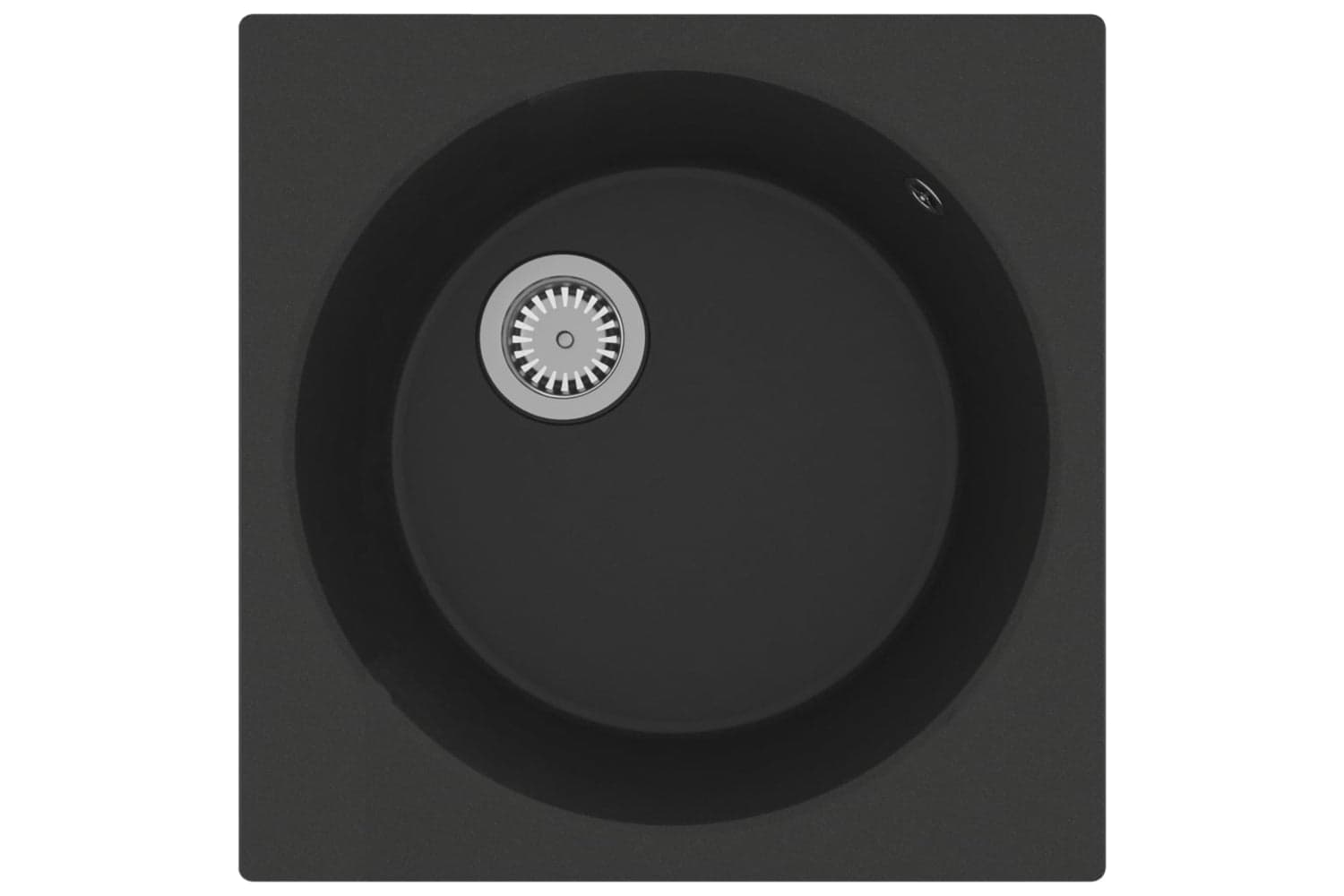 Vidaxl Kitchen Sink With Overflow Hole Black Granite