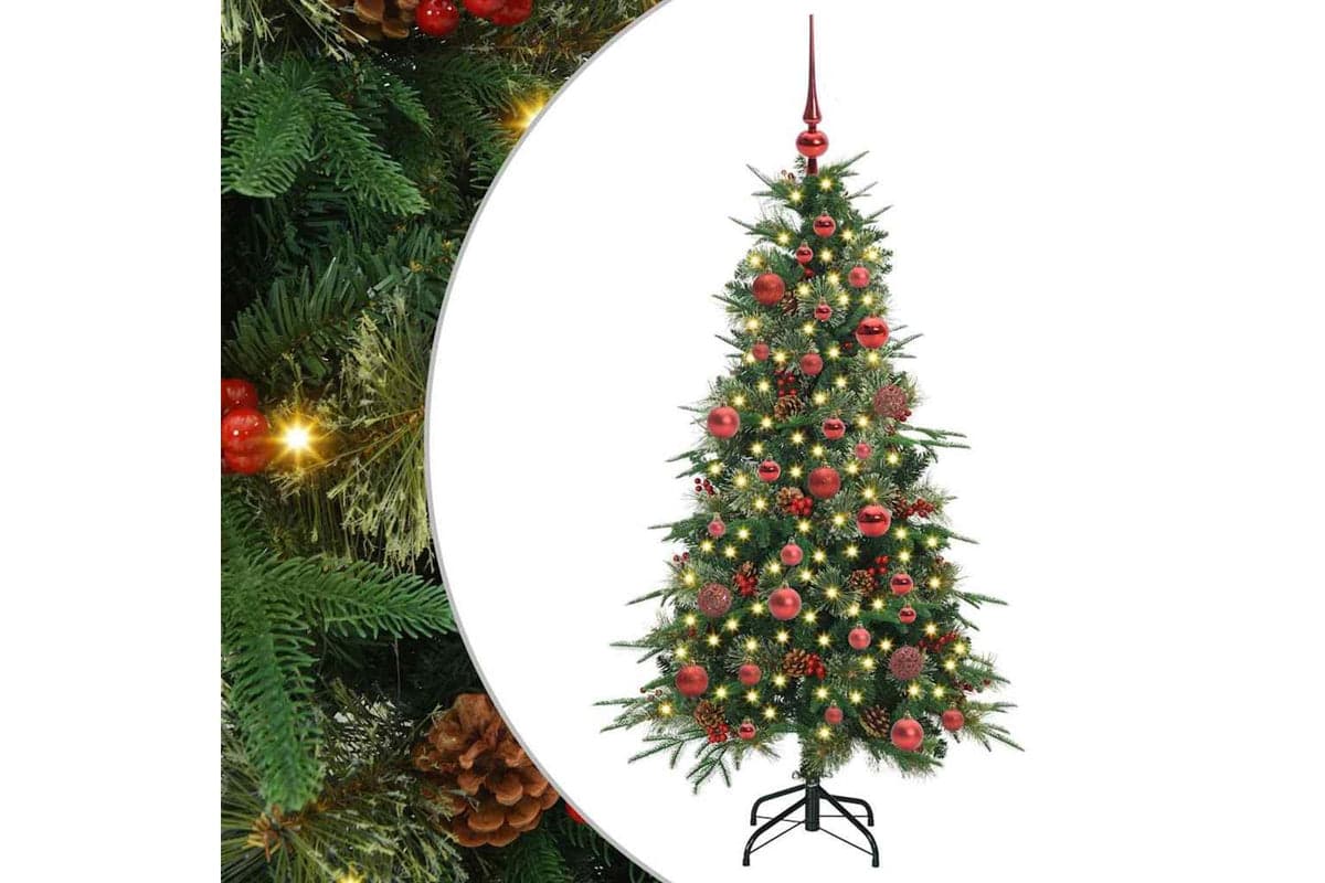 Vidaxl Artificial Hinged Christmas Tree Green 150 Cm Pe And Pvc