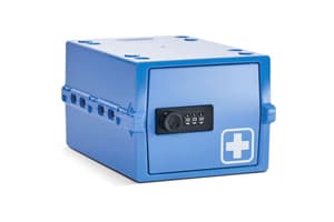 Lockabox Miniâ„¢ Medi Blue | Small Lockable Medicine Box | 3 Litre Lightweight & Hygienic Combination Lock Box