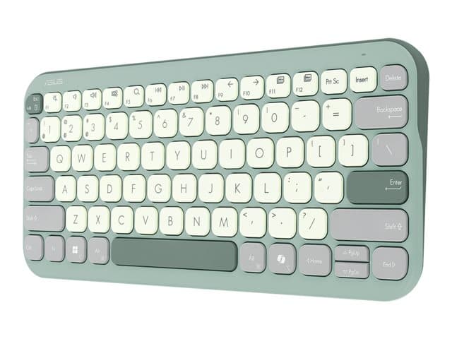ASUSTEK - ASUS Marshmallow KW100 - keyboard - 1.6 mm key travel - 75% compact - green tea latte Input Device