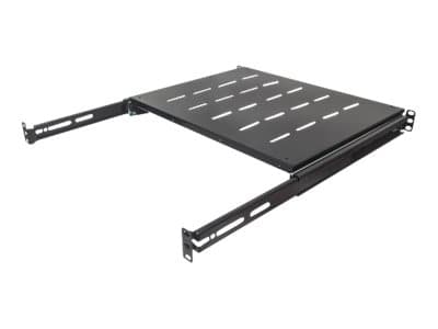Intellinet 19" Sliding Shelf, 1U, For 600 to 800mm Depth Cabinets & Racks, shelf depth 350mm, Black