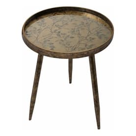 Oriental Floral Round Side Table