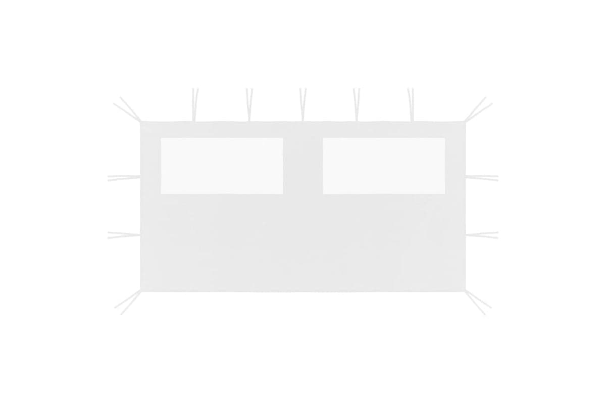 Vidaxl 3070424 Gazebo Sidewall With Windows 4x2 M White