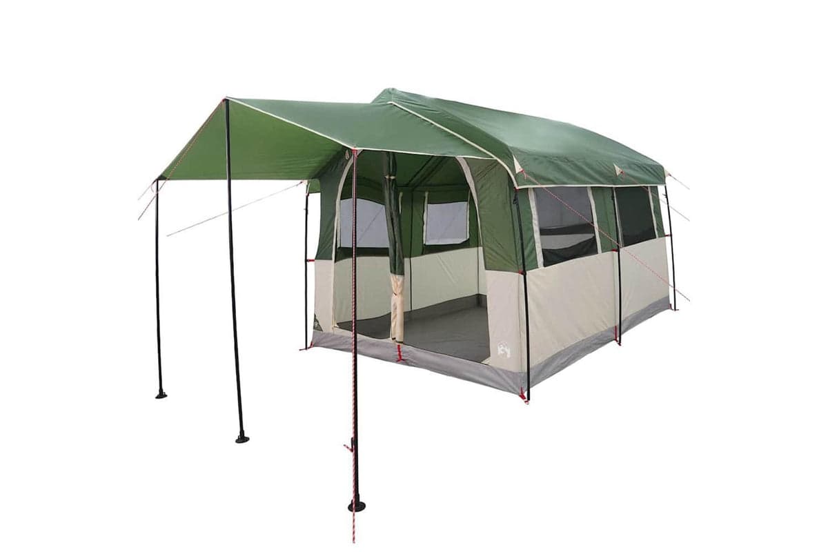 Vidaxl Family Tent With Roof Green And White 324 X 255 X 230 Cm