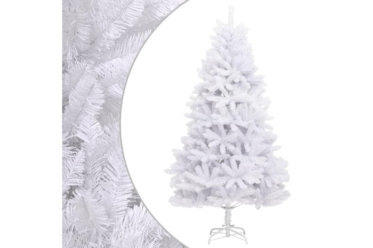 Vidaxl Artificial Hinged Christmas Tree With Stand White 210 Cm