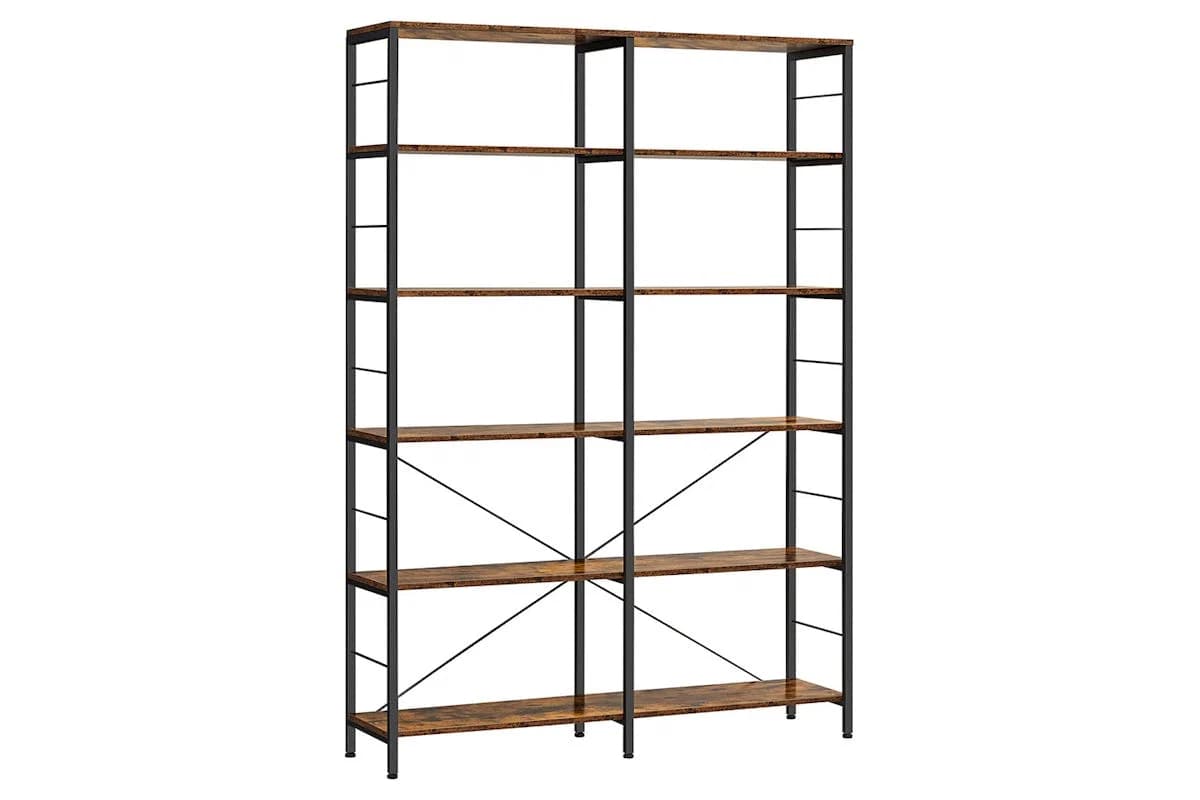Vasagle Bookshelf | 6 Shelves | Vintage Brown/Black