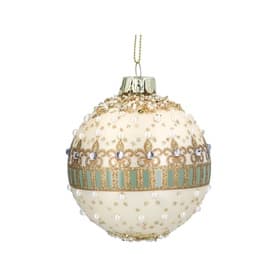 Pearl and Jewel Glass Tree Decoration 8cm