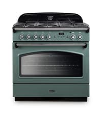 Rangemaster Classic FX 90cm Dual Fuel Range Cooker - Mineral Green with Chrome Trim | CLAS90FXDFFMG/C