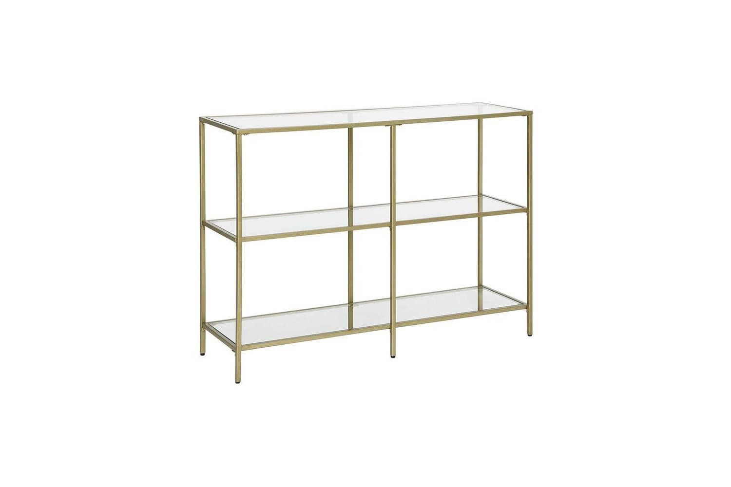 Vasagle Modern Design Glass Console Sofa Table | Golden