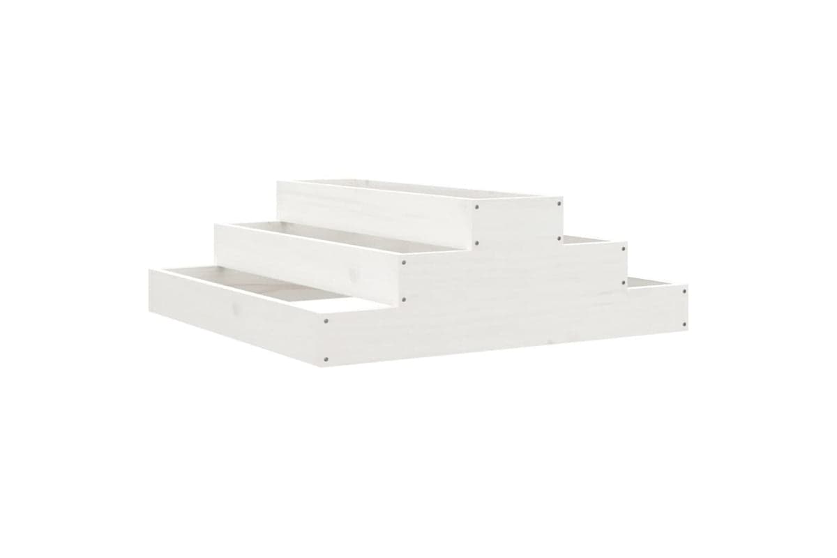 vidaXL 823893 Planter White 80x80x27cm Solid Wood Pine