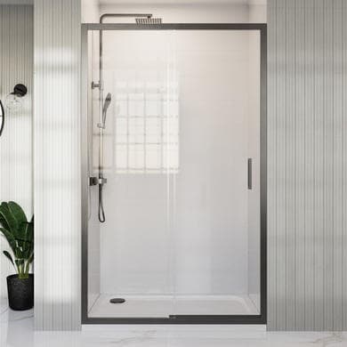 Gunmetal Grey - Sliding Door Shower Enclosure 8mm Glass - Pavo
