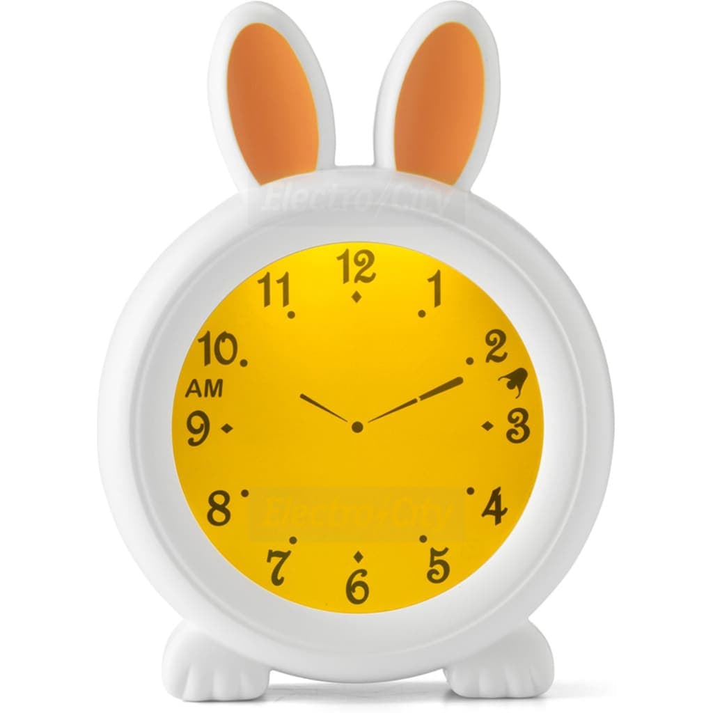 Alecto BUNNY Rechargeable Sleep Trainer with Night Light and Alarm Clock | White
