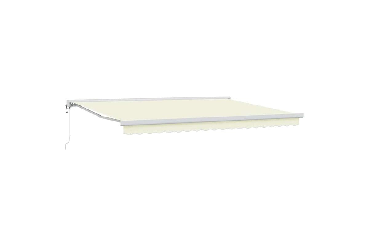 Vidaxl Retractable Awning Manual Cream 450 X 300 Cm Fabric Metal