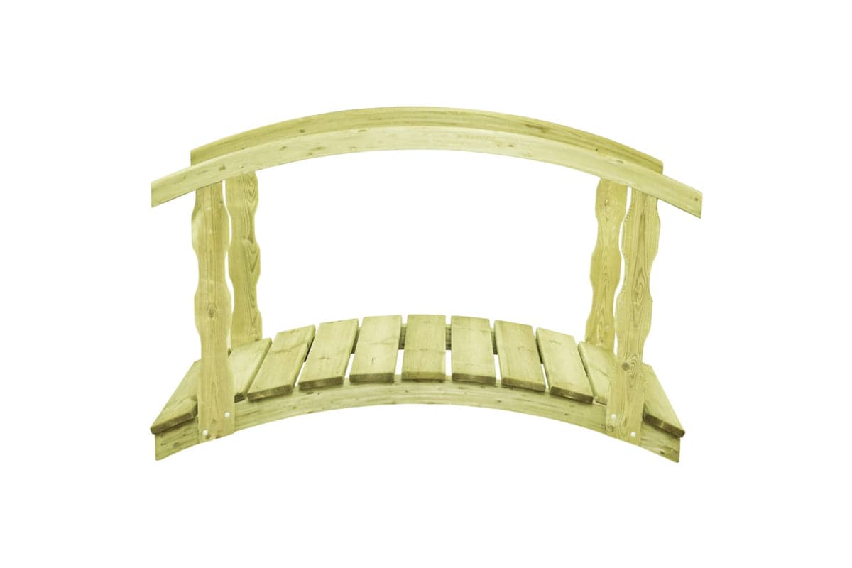 vidaXL 49112 Garden Bridge With Rail 170x74x105cm Impregnated Pinewood