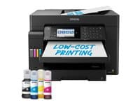 EPSON - EcoTank ET-16655 Colour A3 Multifuncion Printer. Up to 25ppmipm. Print/Copy/Scan. Duplex. 2 Trays. One set of replacement inks prints up to 7,500 pages in black and 6,000 pages in colour