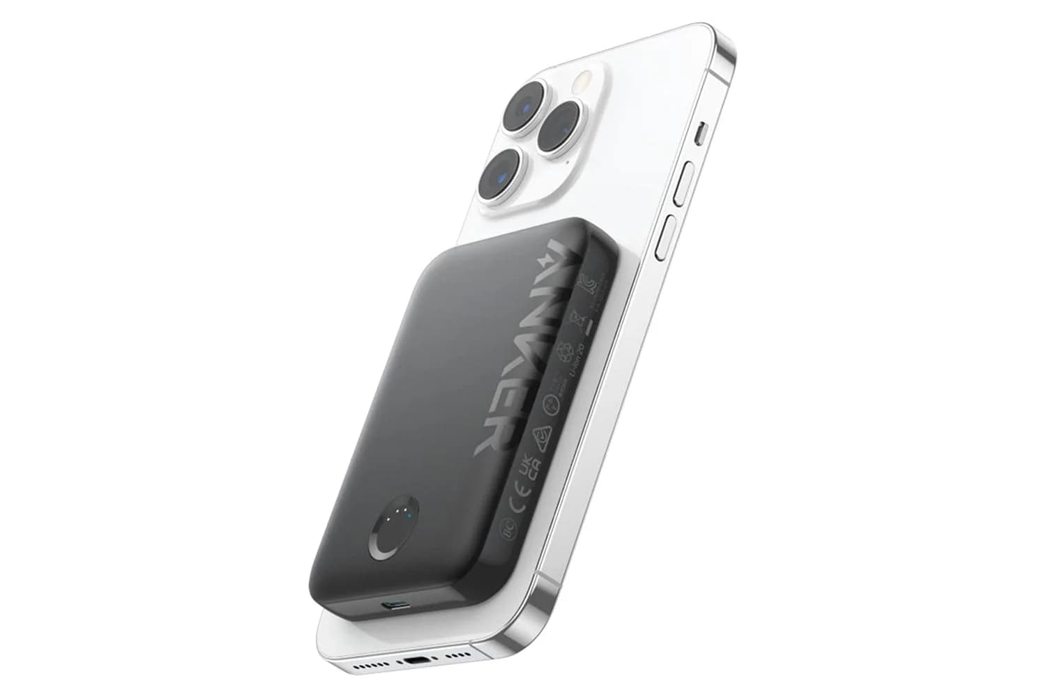 Anker 321 5000 mAh MagGo Magnetic MagSafe Compatible Wireless Power Bank | Black