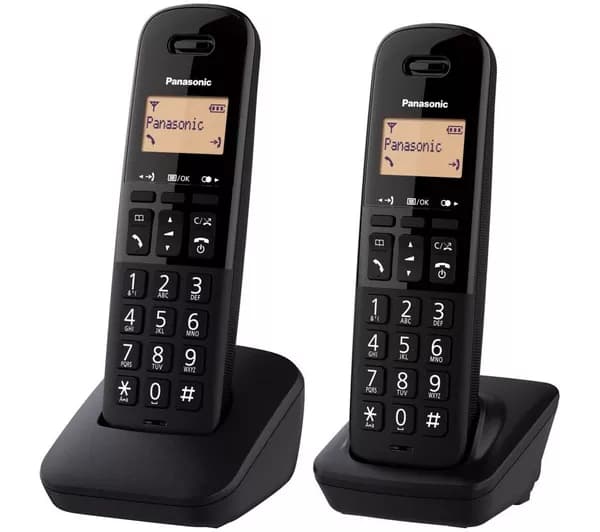 PANASONIC KX-TGB612EB Cordless Phone - Twin Handsets, Black