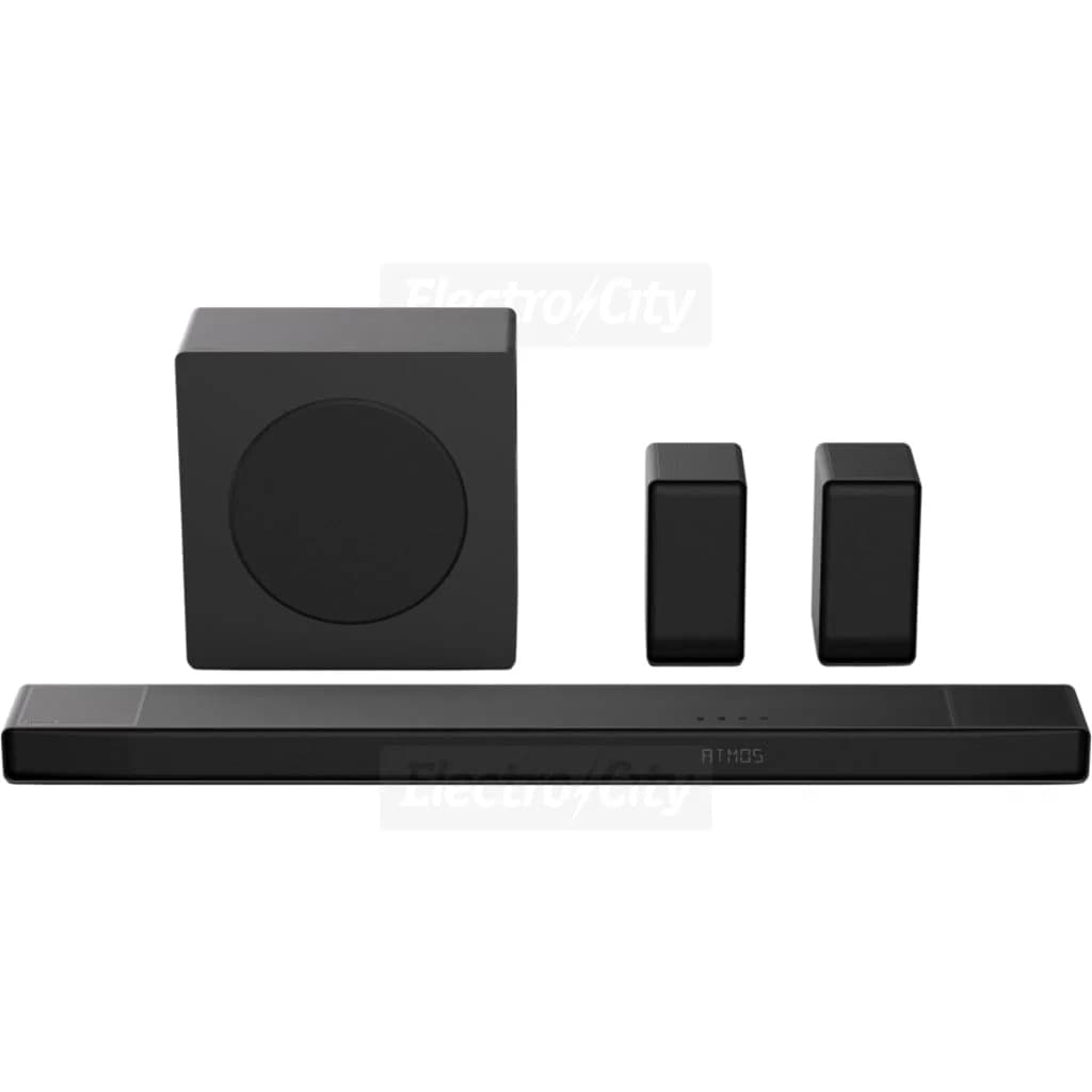 Hisense 5.1.4 Channel 600W Dolby Atmos Soundbar with Wireless Subwoofer | Black