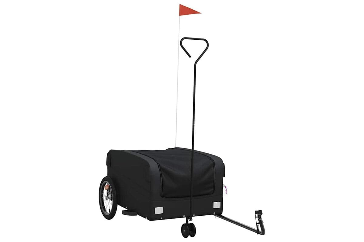 Vidaxl Bike Trailer Black 45 Kg Iron
