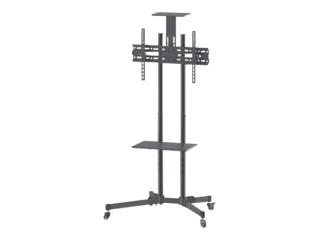 MANHATTAN - TV & Monitor Mount, Trolley Stand, 1 screen, Screen Sizes: 37-65", Black, VESA 200x200 to 600x400mm, Max 40kg, LFD, Lifetime Warranty cart - for flat panel / AV System / camera - black