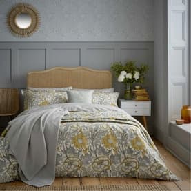 Pink & Rose Duvet Set Grey