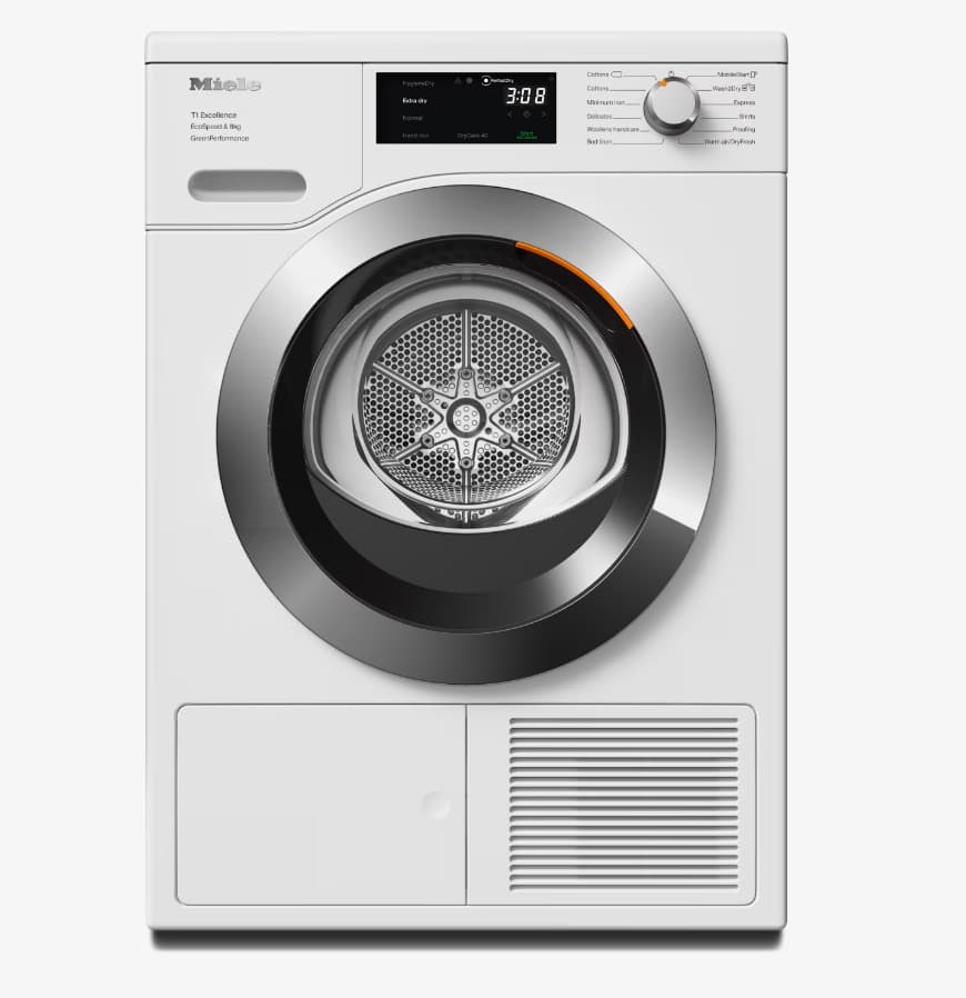 Miele EcoSpeed 8kg Heat Pump Dryer - Lotus White | TEF765WP