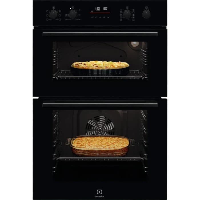 Electrolux 300 SurroundCook 61L Built-In Electric Double Oven - Black | EDFDC46K