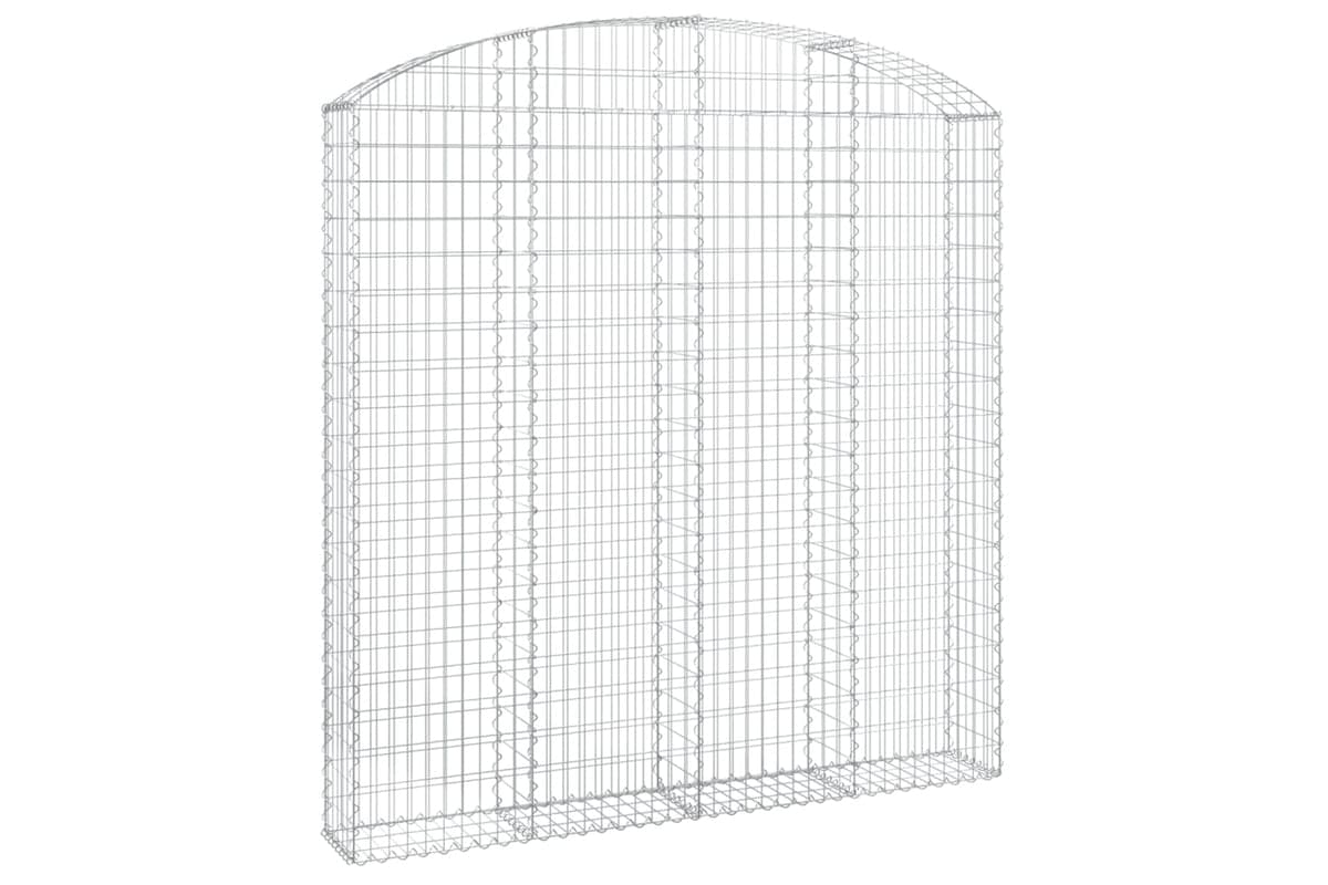 vidaXL 153470 Arched Gabion Basket 200x30x200/220cm Galvanised Iron