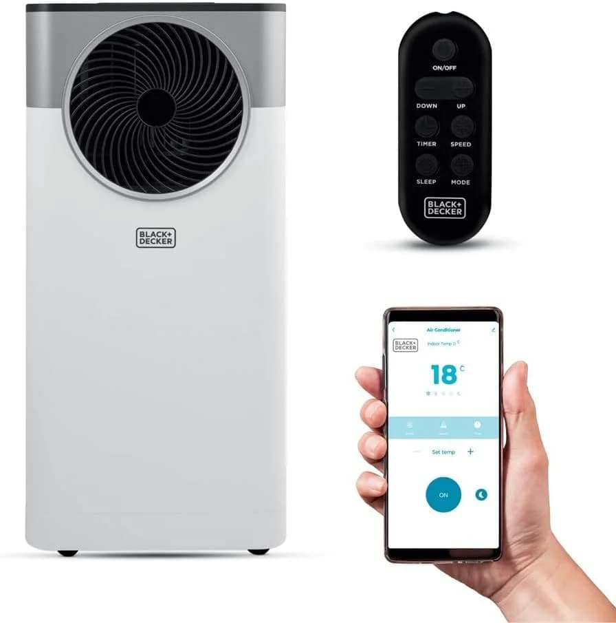 BLACK+DECKER 9000 BTU Smart Portable Air Conditioner with Dehumidifier | BXAC40034GB