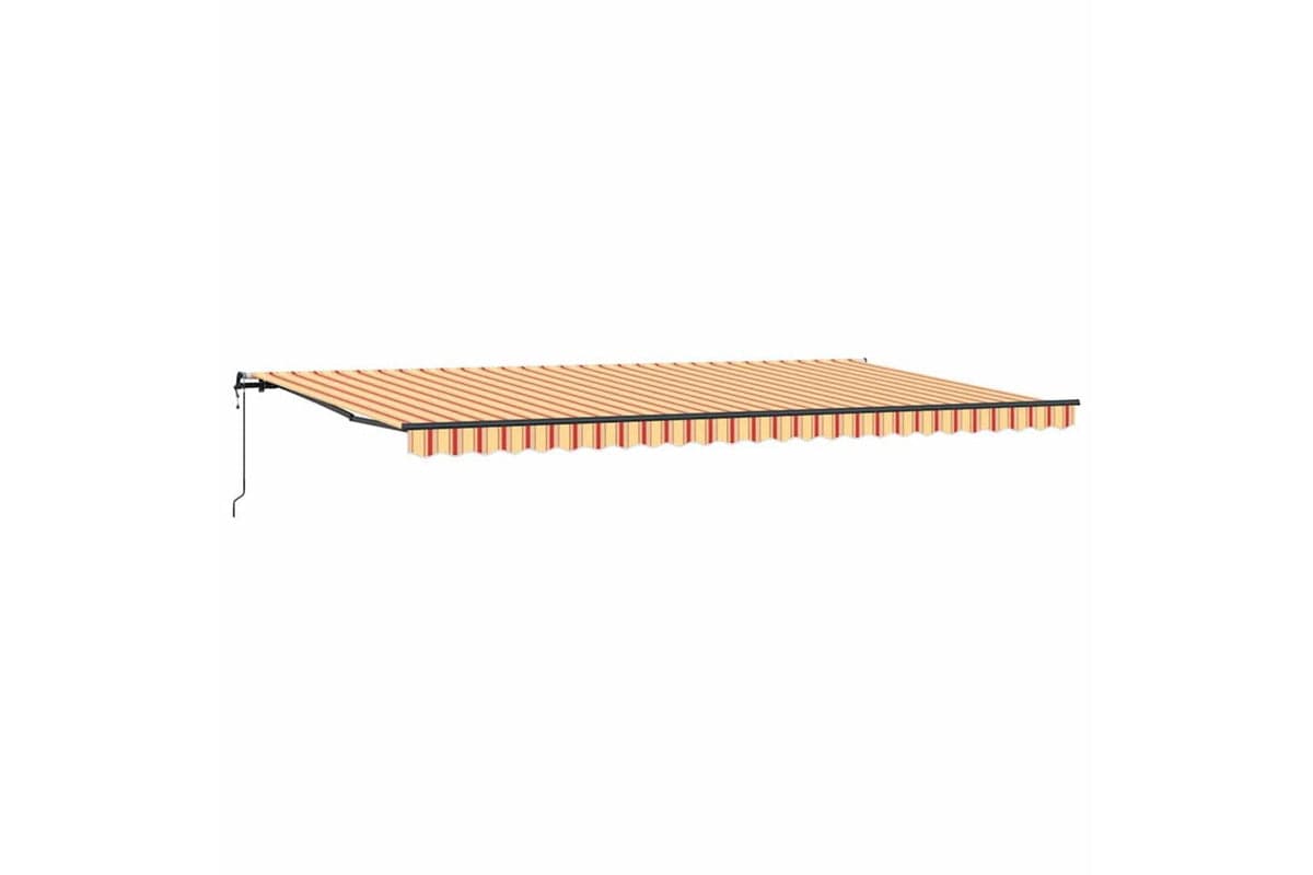 Vidaxl Retractable Awning Yellow And Orange 600 X 350 Cm Fabric