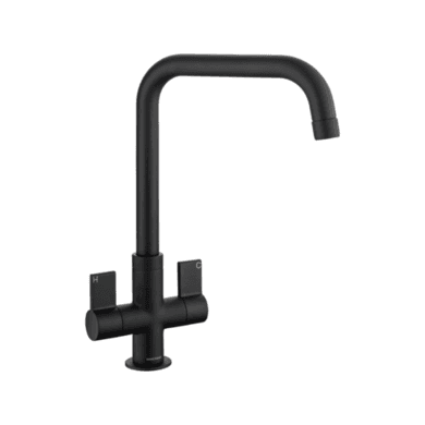 Rangemaster Aquaquad Dual Lever Monobloc Kitchen Mixer Tap - Matt Black