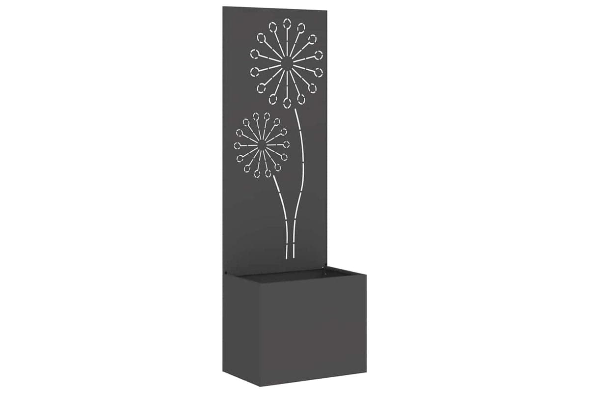 Garden Privacy Screen Black 50 X 140 Cm Cold-rolled Steel