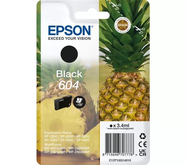 EPSON 604 Pineapple Black Ink Cartridge