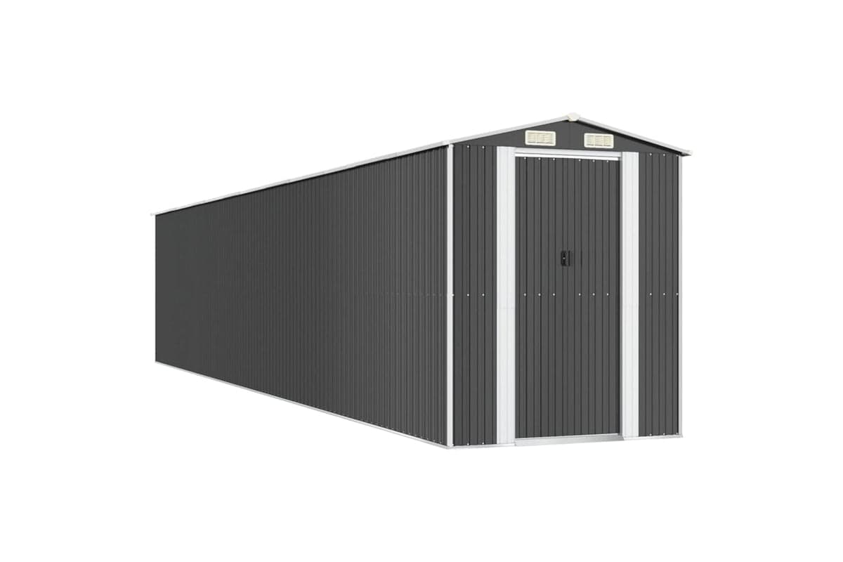 vidaXL 3147459 Garden Shed Anthracite 192x1021x223cm Galvanised Steel