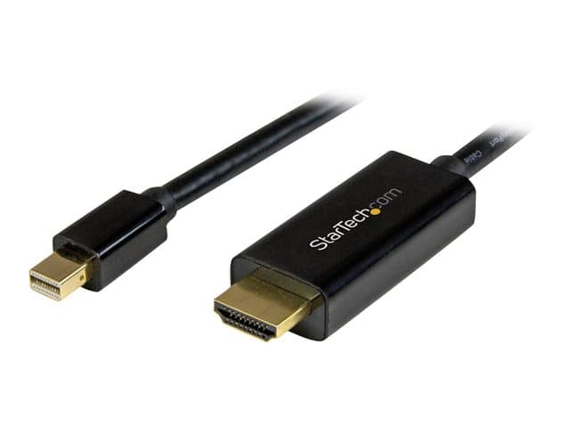 STARTECH.COM - Startech 6ft Mini DisplayPort to HDMI Cable - 4K 30hz Monitor Adapter Cable - mDP PC or Macbook to HDMI Display (MDP2HDMM2MB) - adapter cable - DisplayPort / HDMI - 2 m