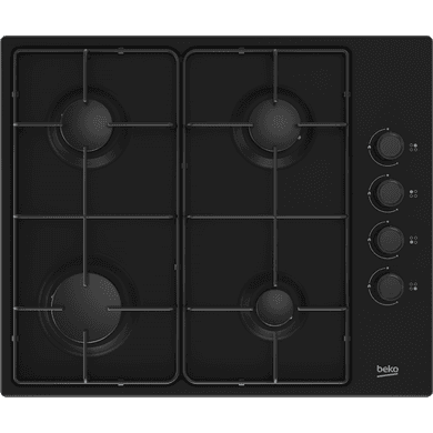 Refurbished Beko HIBG64120SB 60cm 4 Burner Gas Hob Black