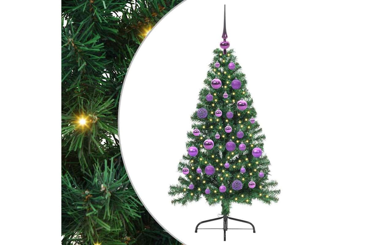 Vidaxl Artificial Pre-lit Christmas Tree Green 120 Cm Pvc