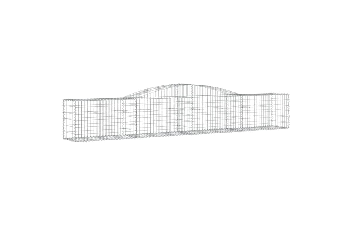 vidaXL 153533 Arched Gabion Basket 400x50x60/80cm Galvanised Iron