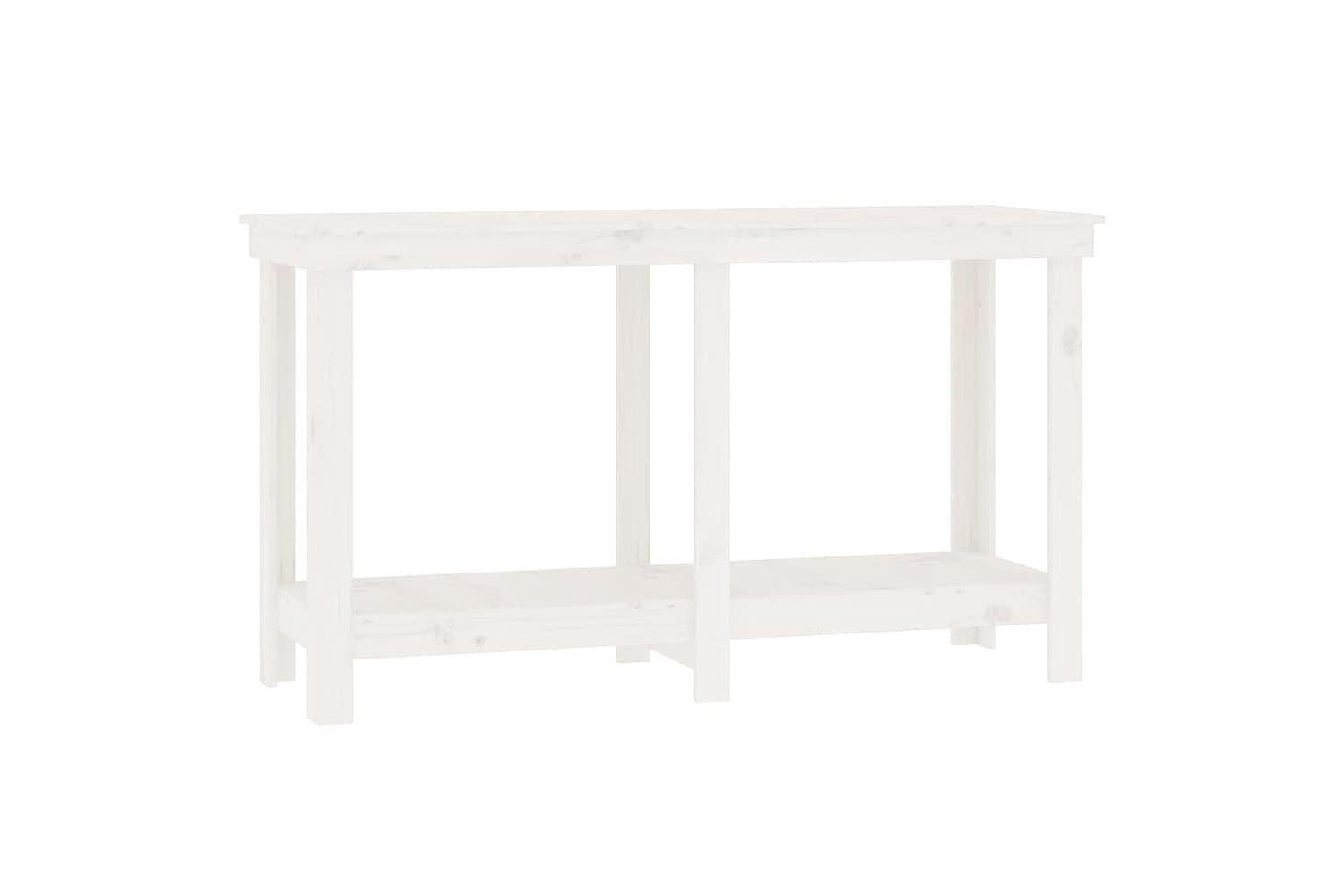 vidaXL 822507 Work Bench White 140x50x80cm Solid Wood Pine